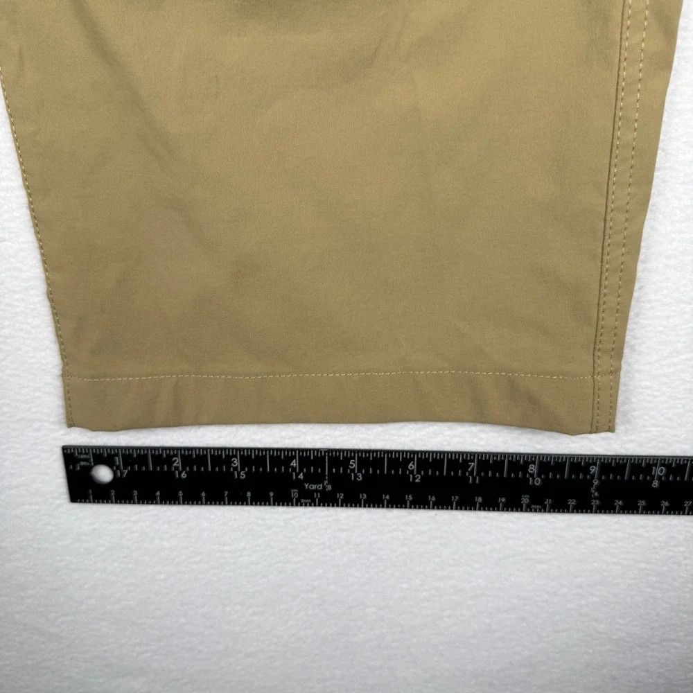 Eddie Bauer Convertible Tech Pant Mens 36x30 Tan Hiking Cargo Pocket Utility